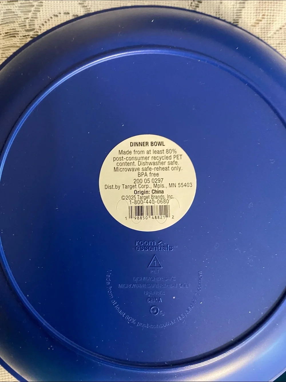 Terrazzo Candid Cobalt Speckled Blue Dinner Bowls Set of 6 by Room Essentials